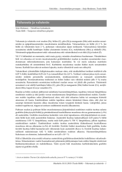 Valumateriaalit