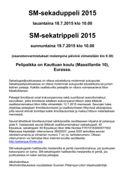 Sekadupp ja sekatripp 2015 - kutsu