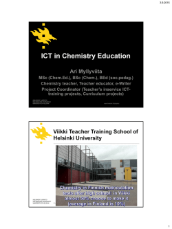 ICT in Chemistry Education in Viikki