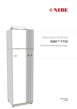 Asentajan käsikirja NIBE™ F750
