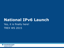 National IPv6 launch day is 9.6.2015