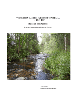 KHS Heinola virtavedet 2015-2019