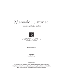 Manuale Historiae – historian opiskelijan käsikirja