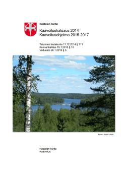 Kaavoituskatsaus 2014 Kaavoitusohjelma 2015-2017
