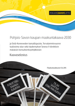 Pohjois-Savon kaupan maakuntakaava 2030 - Pohjois