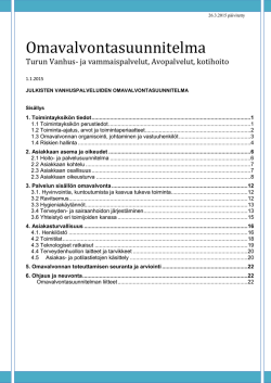 Omavalvontasuunnitelma