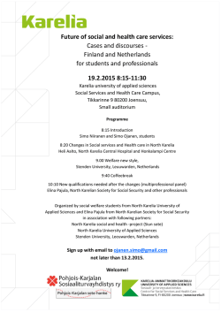 Future of social and health care services: Cases and discourses