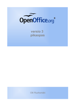 OpenOffice.org 2.0.3 toimisto-ohjelmien pikaopas