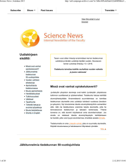 Science News | Joulukuu 2015