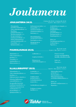 Katso tarkemmat menut, hinnat sekä muut aukioloajat - Kuopio