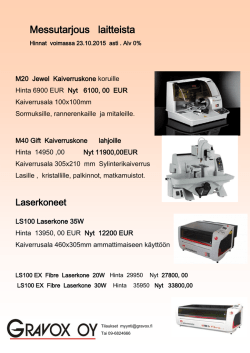 Messutarjous lokakuu 2015