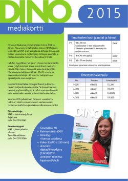 Mediakortti 2015 - Kirkon Nuorisotyöntekijöiden Liitto ry