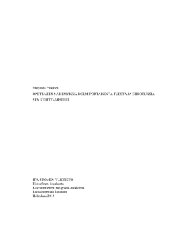 urn:nbn:fi:uef-20150112 - UEF Electronic Publications - Itä