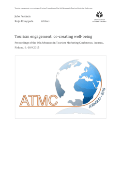 Tourism engagement: co-creating well-being