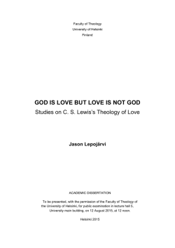 GOD IS LOVE BUT LOVE IS NOT GOD