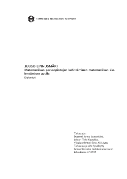 JUUSO LINNUSMÄKI Matematiikan perusopintojen kehittäminen