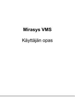 Mirasys VMS 7.0 User Guide - Fi