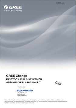 GREE Change käyttöohje FIN