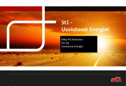 St1 - Uusiutuvat Energiat
