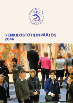 Suomen Pankin henkilöstötilinpäätös 2014