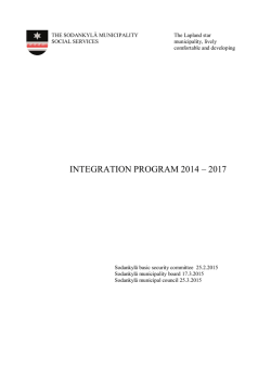 INTEGRATION PROGRAM 2014 – 2017
