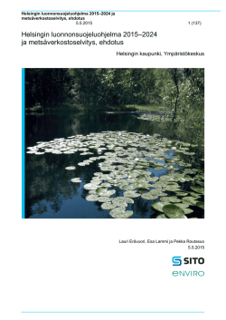 Helsingin luonnonsuojeluohjelma 2015–2024 ja