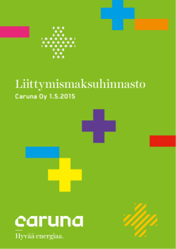 PDF Liittymishinnasto Caruna Oy 1.5.2015