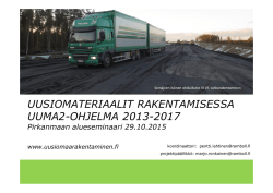 Pentti Lahtinen UUMA2 -ohjelma 2013-2017