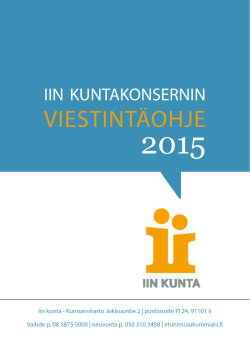 Iin kunta / viestintäohje 2015
