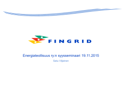Energiateollisuus ry:n syysseminaari 19.11.2015