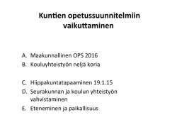 OPS Maakunnallinen opetussuunnitelmatyö2016_Laupan