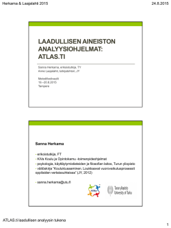 ATLAS.ti-ohjelma - Tampereen yliopisto