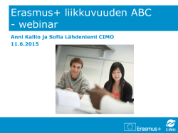 Erasmus+ liikkuvuuden ABC