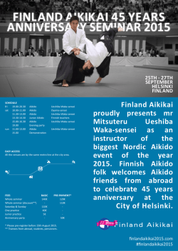 FINLAND AIKIKAI 45 YEARS ANNIVERSARY SEMINAR 2015