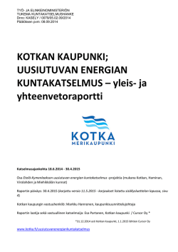 UUSIUTUVAN ENERGIAN KUNTAKATSELMUS &ndash; yleis