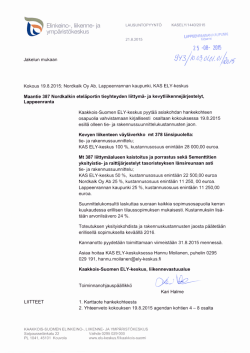 Kaakkois-Suomen ELY-keskuksen lausuntopyyntö
