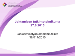 Lähiesimiestyön at esittely 27.8.2015