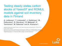 Testing steady states carbon stocks of Yasso07 and ROMUL models