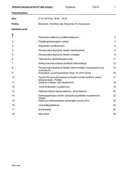 Pöytäkirja PDF-muodossa - Perusturvakuntayhtymä Akseli