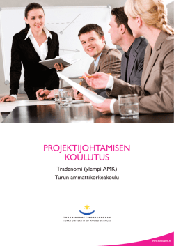 Projektijohtamisen koulutus (tradenomi)