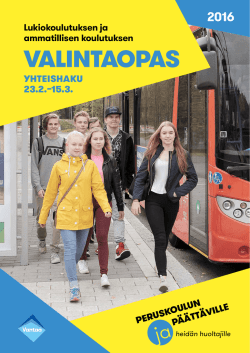 VALINTAOPAS - Vantaan kaupunki