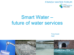 Smart Water – future of water services