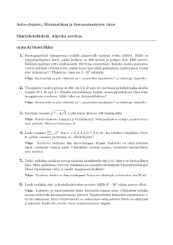 Mathematica-tehtävät PDF-muodossa - Aalto