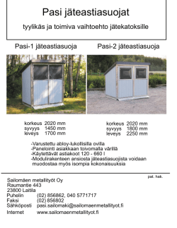Pasi jäteastiasuojat - Sailomäen Metallityöt Oy