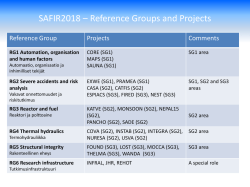 SAFIR2018 Reference groups and projects