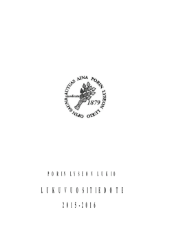Lukuvuositiedote 2015-2016