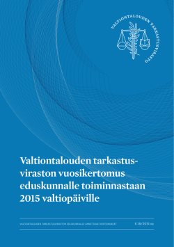 K 18/2015 vp - Valtiontalouden tarkastusvirasto