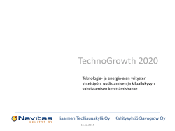Suunnitelma / TechnoGrowth 2020