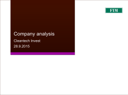Company Analysis