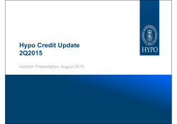 Hypo Credit Update 2Q2015 - Suomen Hypoteekkiyhdistys